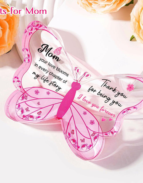 Load image into Gallery viewer, ilifemate Acrylic Butterfly Plaque Mom Gift 5.12x3.54x0.6 inch Transparent
