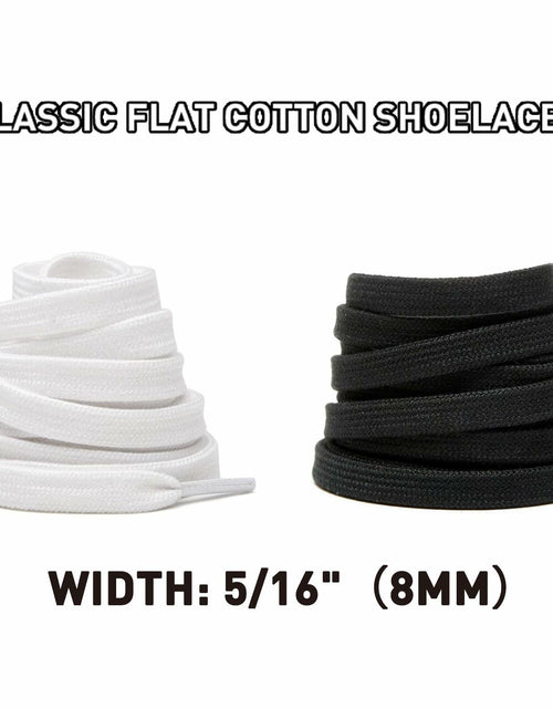 Load image into Gallery viewer, UamGlsob 8mm Double Layer Cotton Shoelaces for Puma Sneakers White 47" (120 cm)
