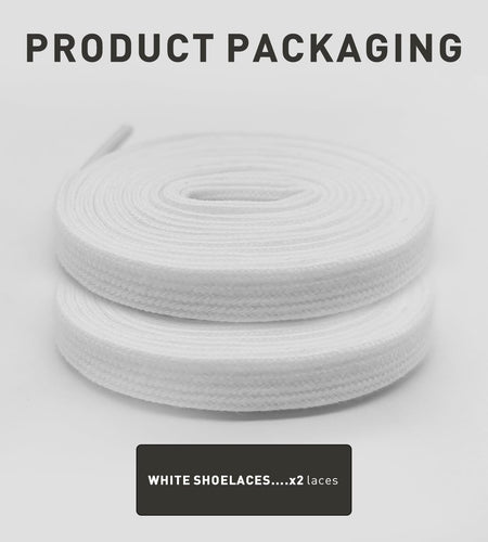 UamGlsob 8mm Double Layer Cotton Shoelaces for Puma Sneakers White 47" (120 cm)