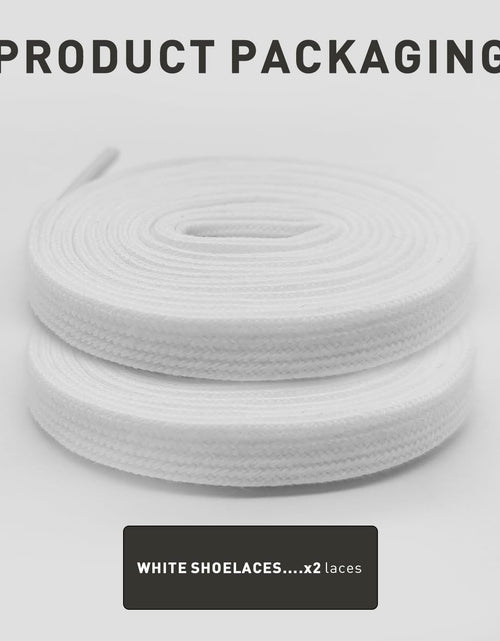 Load image into Gallery viewer, UamGlsob 8mm Double Layer Cotton Shoelaces for Puma Sneakers White 47" (120 cm)
