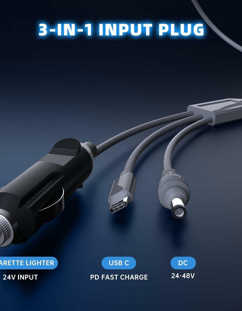 Load image into Gallery viewer, NURUBRM Starlink Mini 3-in-1 DC Power Cable 3M 10FT Waterproof Grey 12V
