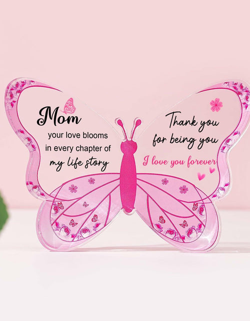 Load image into Gallery viewer, ilifemate Acrylic Butterfly Plaque Mom Gift 5.12x3.54x0.6 inch Transparent
