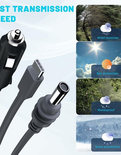 Load image into Gallery viewer, NURUBRM Starlink Mini 3-in-1 DC Power Cable 3M 10FT Waterproof Grey 12V
