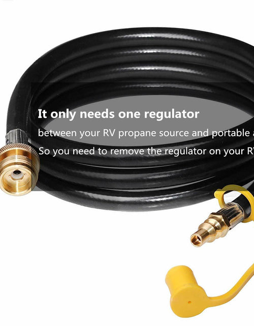 Load image into Gallery viewer, DOZYANT 12ft 1/4" Quick Connect RV Propane Hose Converter for 1 LB Bottle
