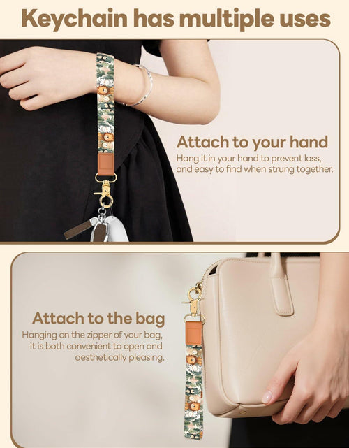 Load image into Gallery viewer, Handlein Wristlet Keychain Key Holder Lanyard for Keys Slash Size Large
