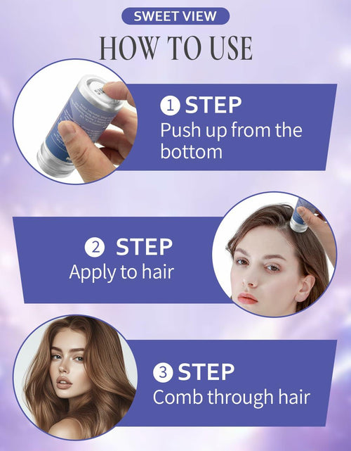 Load image into Gallery viewer, SWEET VIEW Hair Wax Stick &amp; Brush Lavender Scent Hair Tamer Pomade Kids

