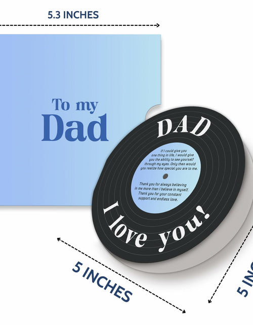 Load image into Gallery viewer, Pawzity Fathers Day Card Vintage 5.3x5.3in Single Red Envelope Dad
