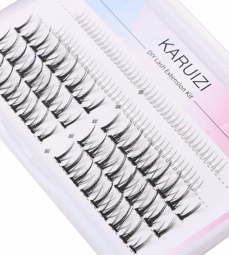 HAOLINS DIY Lash Extension Kit 54pcs C Curl 9-12mm Natural Volume Black