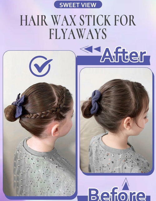Load image into Gallery viewer, SWEET VIEW Hair Wax Stick &amp; Brush Lavender Scent Hair Tamer Pomade Kids
