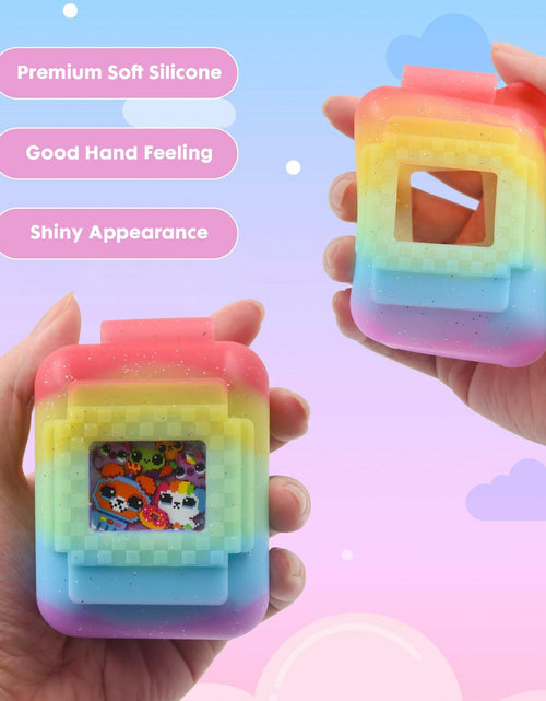 Load image into Gallery viewer, Taladad Silicone Cover Case for Bitzee Digital Pet Toy with Lanyard Colorful
