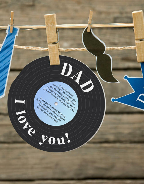 Load image into Gallery viewer, Pawzity Fathers Day Card Vintage 5.3x5.3in Single Red Envelope Dad
