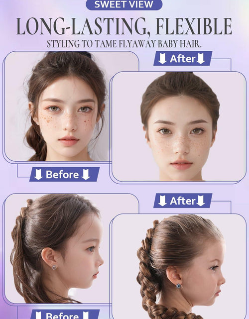 Load image into Gallery viewer, SWEET VIEW Hair Wax Stick &amp; Brush Lavender Scent Hair Tamer Pomade Kids
