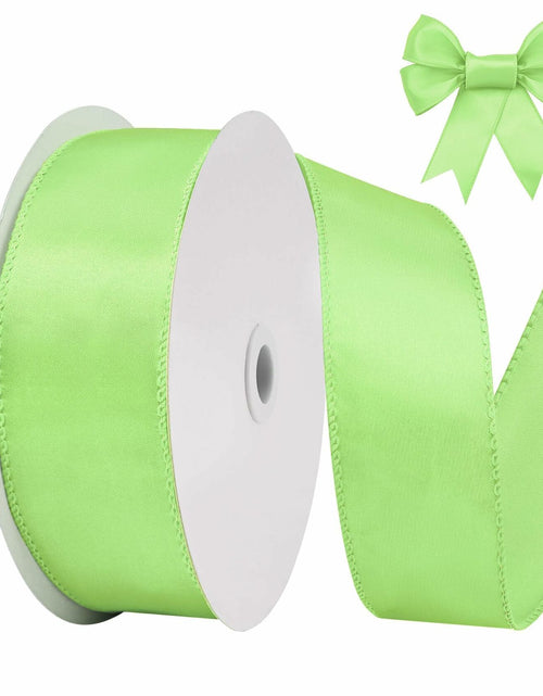 Load image into Gallery viewer, BVIEAKD Sage Green Wired Satin Ribbon 1.5in x 25yd for Crafts Decor
