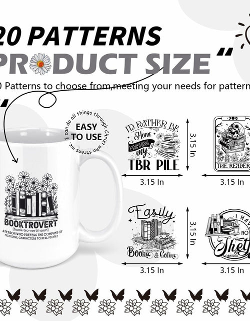 Load image into Gallery viewer, AFRITEE UV DTF Cup Wraps 20 Sheets 16-20oz Tumbler Black Cat Hippo Dog
