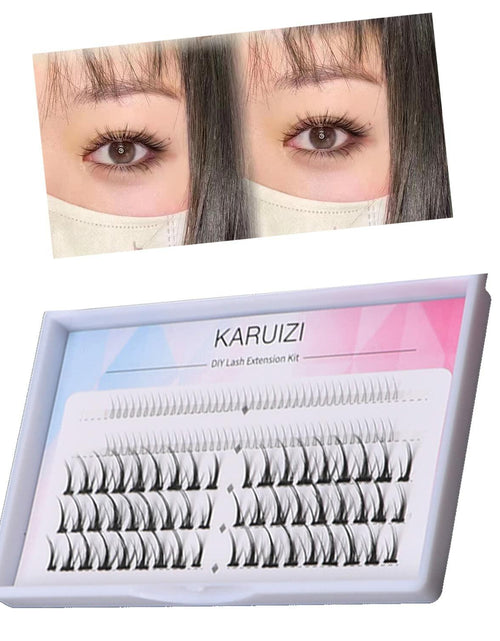 Load image into Gallery viewer, HAOLINS DIY Lash Extension Kit 54pcs C Curl 9-12mm Natural Volume Black
