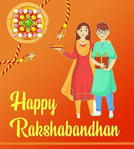 OM Rakhi Set Brother Sister Raksha Bandhan Kundan Red 6 Count