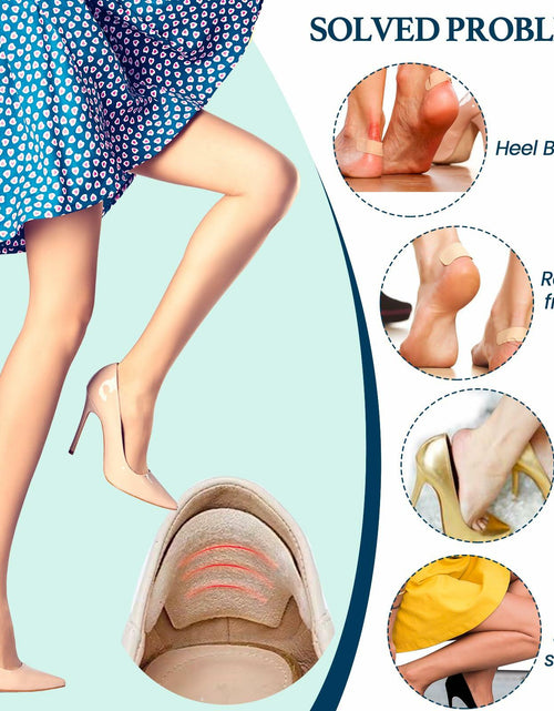 Load image into Gallery viewer, mickee Gel Heel Cushion Pads Inserts for Men Women One Size Shoes 3 Pairs
