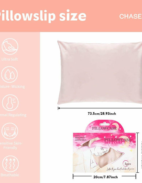 Load image into Gallery viewer, CHASESUN Silky Satin Pillowcase Envelope Closure Anti Wrinkle Champagne 29x20
