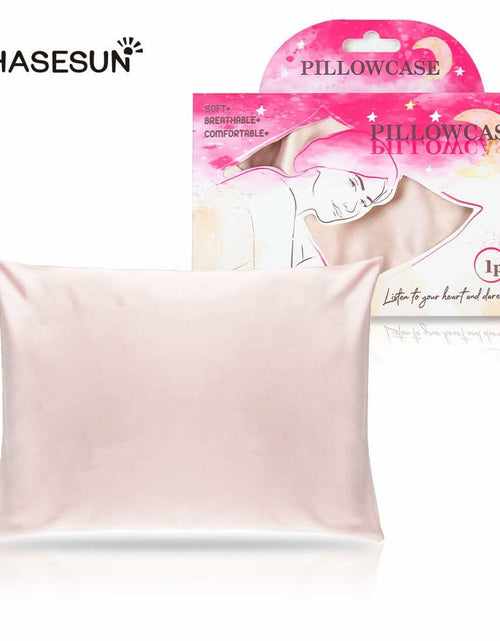 Load image into Gallery viewer, CHASESUN Silky Satin Pillowcase Envelope Closure Anti Wrinkle Champagne 29x20

