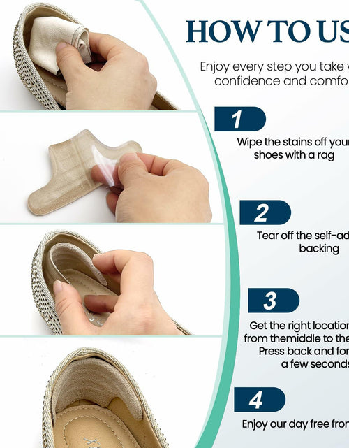 Load image into Gallery viewer, mickee Gel Heel Cushion Pads Inserts for Men Women One Size Shoes 3 Pairs
