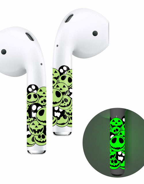 Load image into Gallery viewer, ROCKMAX Luminous AirPods Skins 2nd Gen Skull 237 Glow Sticker Wraps
