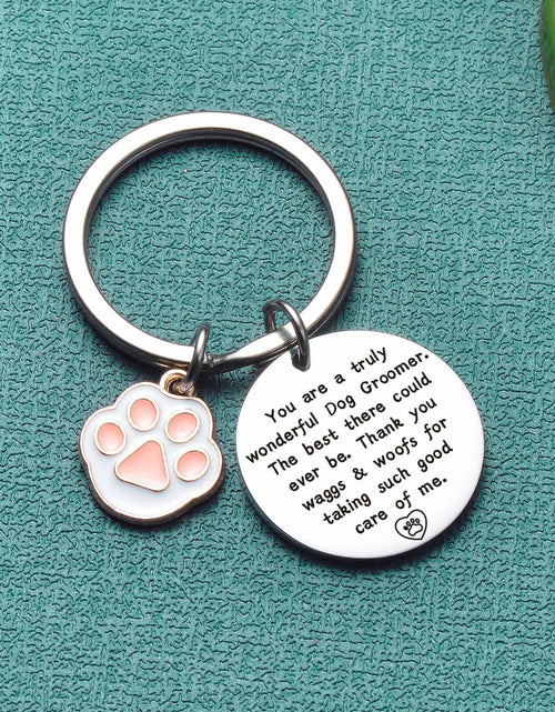Load image into Gallery viewer, ZNOSVEI Dog Groomer Keychain Thank You Gift Stainless Steel Standard
