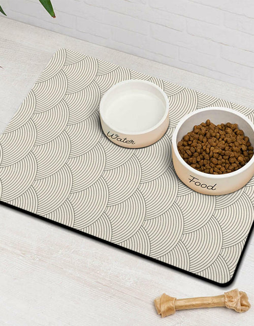 Load image into Gallery viewer, Generic Absorbent Non-Slip Dog Bowl Mat Black 16x24 Inch
