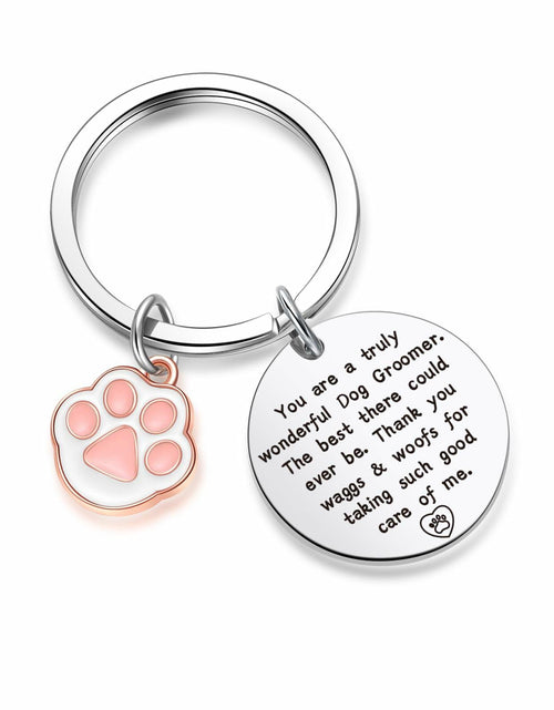 Load image into Gallery viewer, ZNOSVEI Dog Groomer Keychain Thank You Gift Stainless Steel Standard
