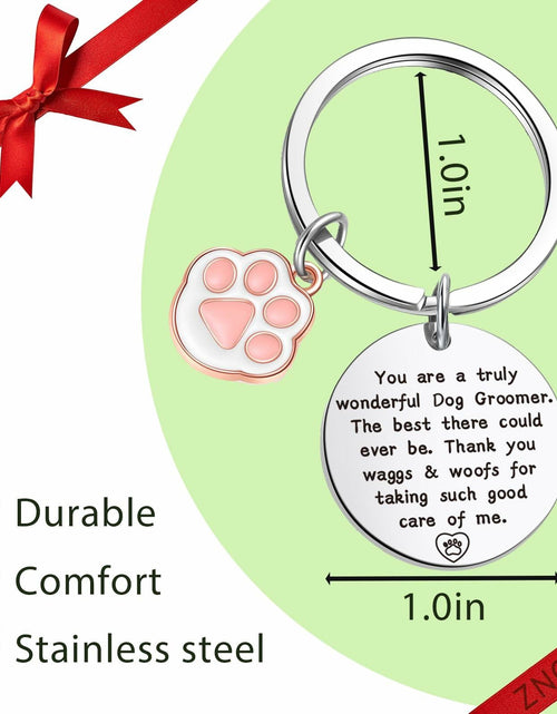 Load image into Gallery viewer, ZNOSVEI Dog Groomer Keychain Thank You Gift Stainless Steel Standard
