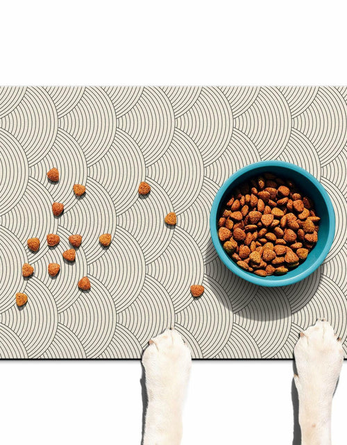 Load image into Gallery viewer, Generic Absorbent Non-Slip Dog Bowl Mat Black 16x24 Inch
