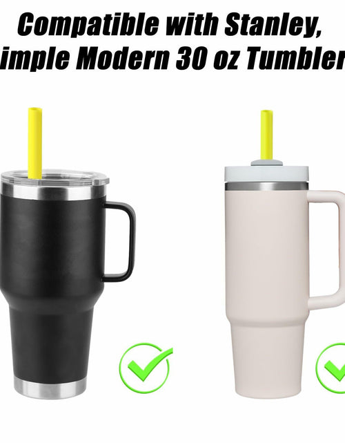 Load image into Gallery viewer, PEUTIER 6pcs Reusable Replacement Straws for Yeti Rambler 25/26/35oz Yellow
