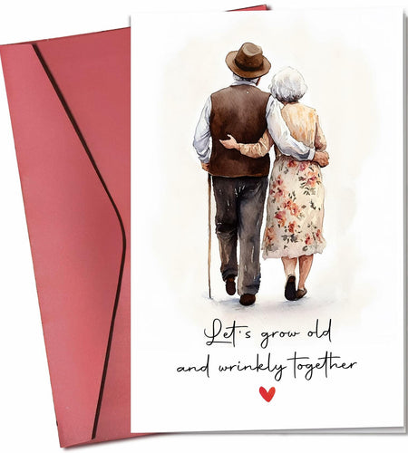 Pawzity Anniversary Birthday Card for Couple 5.3x8in with Envelope Color04