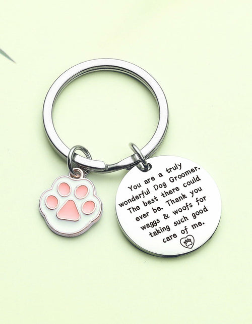 Load image into Gallery viewer, ZNOSVEI Dog Groomer Keychain Thank You Gift Stainless Steel Standard
