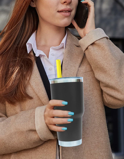 Load image into Gallery viewer, PEUTIER 6pcs Reusable Replacement Straws for Yeti Rambler 25/26/35oz Yellow
