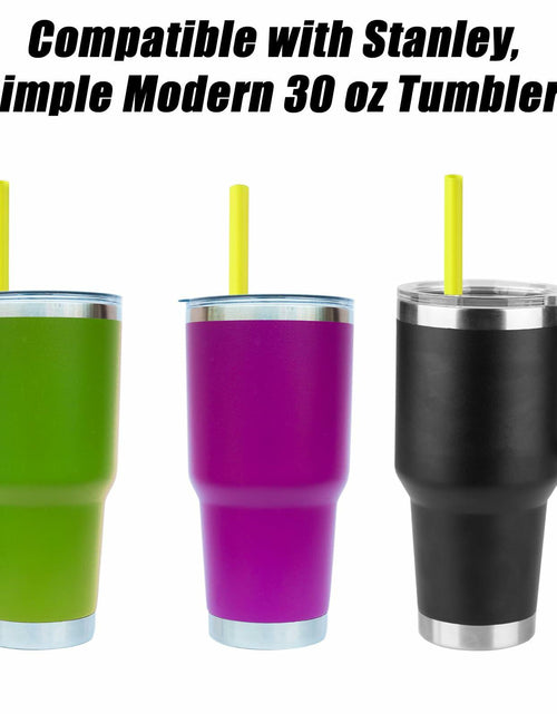 Load image into Gallery viewer, PEUTIER 6pcs Reusable Replacement Straws for Yeti Rambler 25/26/35oz Yellow
