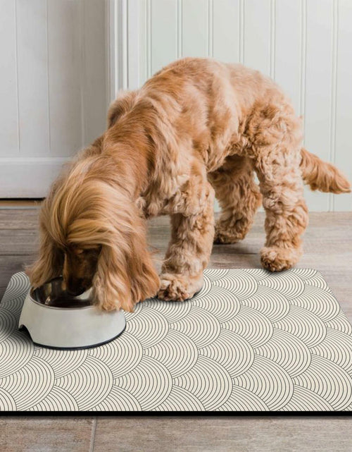 Load image into Gallery viewer, Generic Absorbent Non-Slip Dog Bowl Mat Black 16x24 Inch
