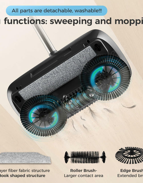 Load image into Gallery viewer, SumYanHing Sweeper Cleaner with 7 Replacement Parts for Hardwood Floors Blue
