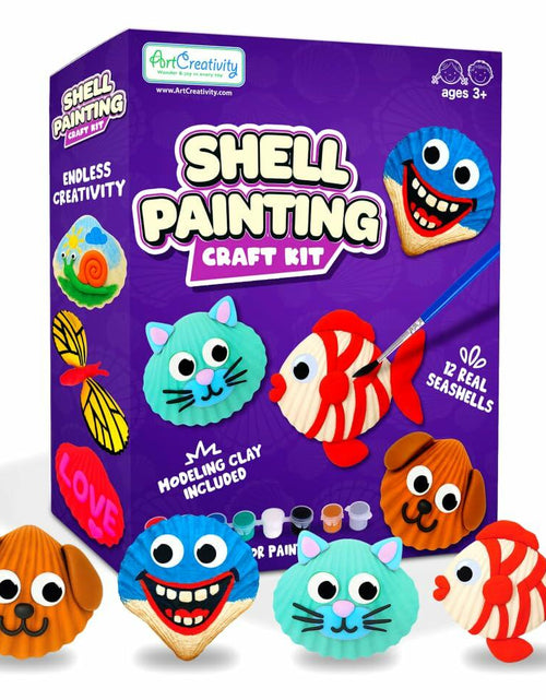 Load image into Gallery viewer, ArtCreativity Shell Painting Kit Kids Craft Supplies Creative Fun Ages 3+
