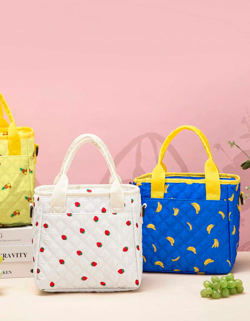 Load image into Gallery viewer, TuErCao Pineapple Insulated Lunch Box Small Portable Lightweight Nylon
