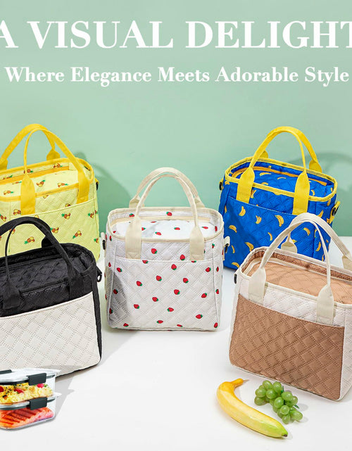 Load image into Gallery viewer, TuErCao Pineapple Insulated Lunch Box Small Portable Lightweight Nylon
