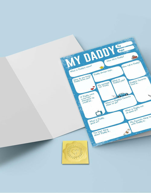 Load image into Gallery viewer, CSMOSJgreetings DIY Father’s Day Card Fill in the Blank Thank You Card from Son
