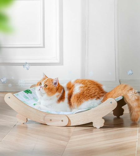 [Like New] HiPetpy Cooling Cat Hammock Chair with Water Mat Grey Large
