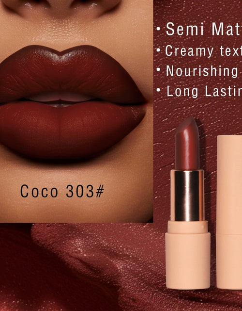Load image into Gallery viewer, MAEPEOR Semi Matte Lipstick Creamy Natural Nude Color 303 0.71oz
