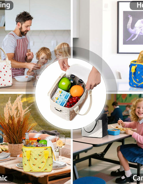 Load image into Gallery viewer, TuErCao Pineapple Insulated Lunch Box Small Portable Lightweight Nylon
