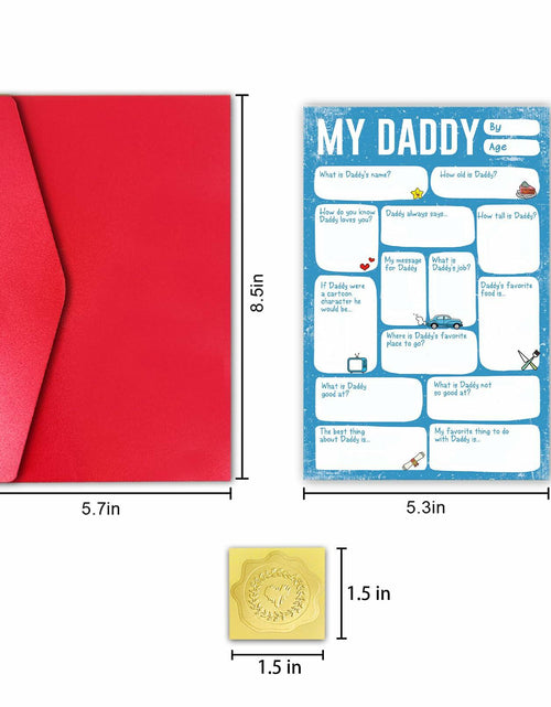 Load image into Gallery viewer, CSMOSJgreetings DIY Father’s Day Card Fill in the Blank Thank You Card from Son
