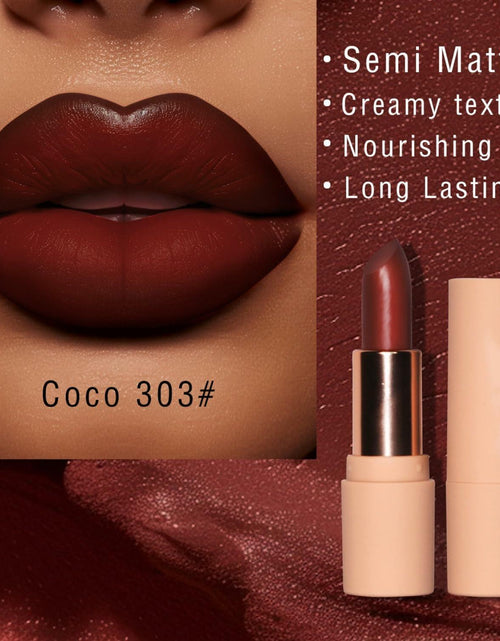 Load image into Gallery viewer, MAEPEOR Semi Matte Lipstick Creamy Natural Nude Color 303 0.71oz
