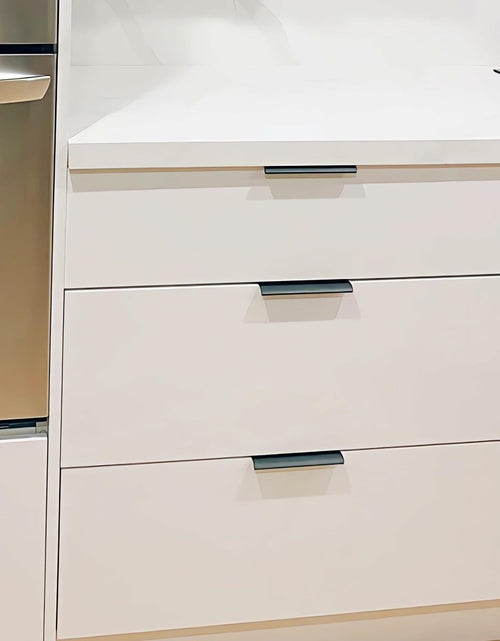 Load image into Gallery viewer, HANIHUA 10 Pcs Black Finger Pulls Drawer Handles 3.15in Aluminum
