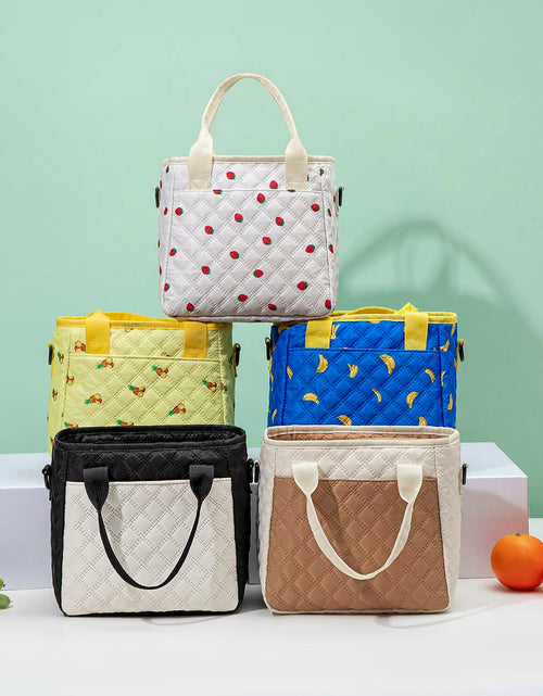 Load image into Gallery viewer, TuErCao Pineapple Insulated Lunch Box Small Portable Lightweight Nylon
