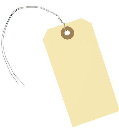 180 Blank Hang Tags 4.75x2.38in with Metal Wire Reinforced Hole for Jewelry
