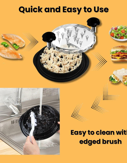 Load image into Gallery viewer, [Like New] CasaFusion Chicken Shredder with Cleaning Brush, Transparent Lid, Anti-Slip Base
